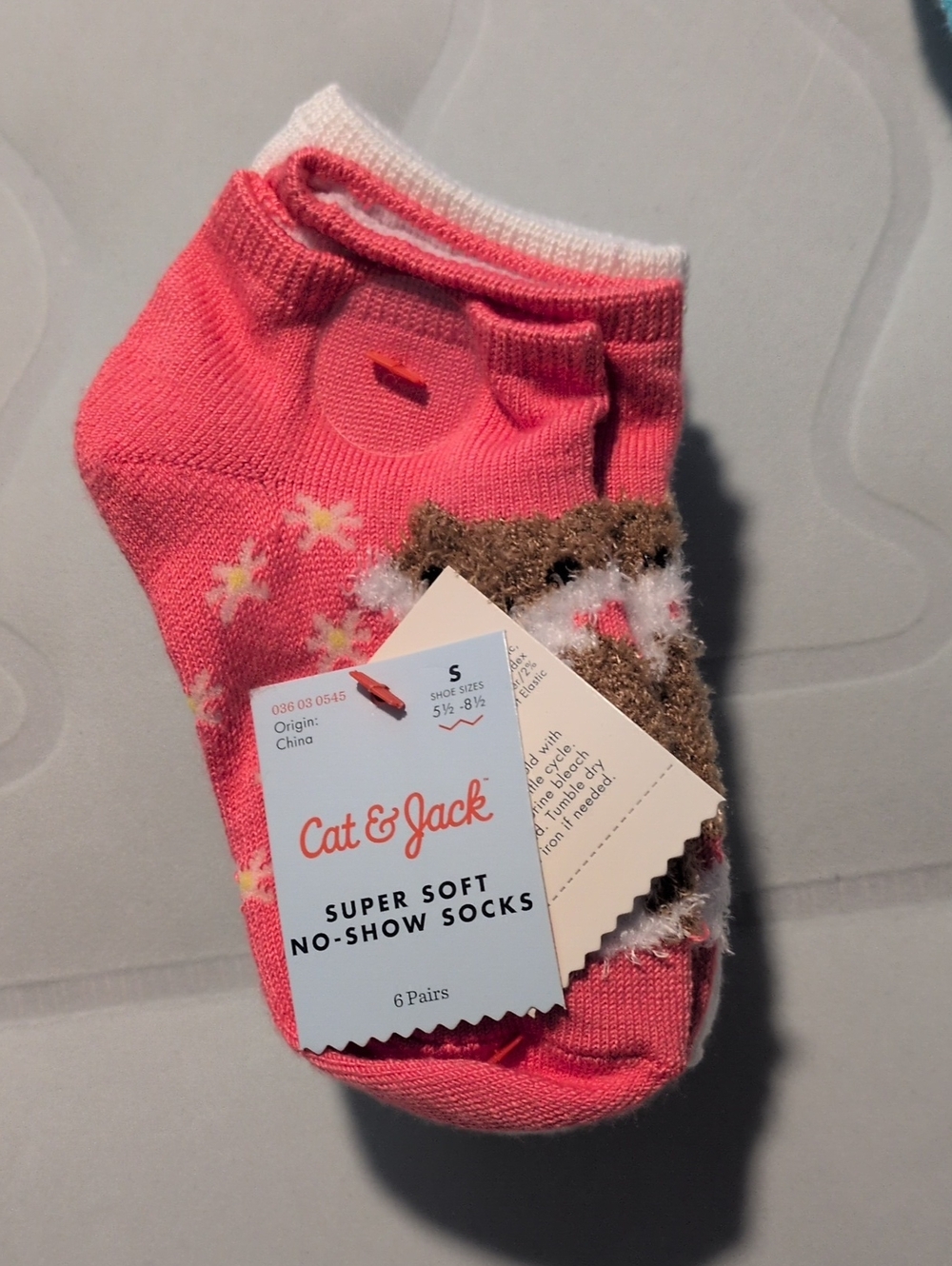 Cat & Jack No Show Socks Size Small 6pairs